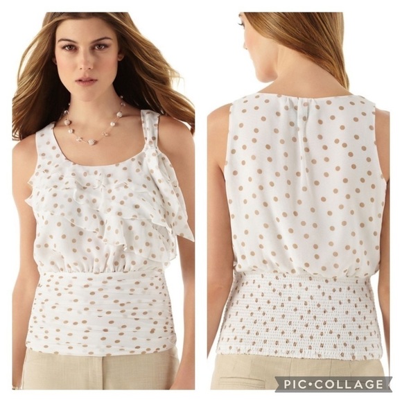 Nwt Whbm Julia’s Dot Date Top - Picture 1 of 5